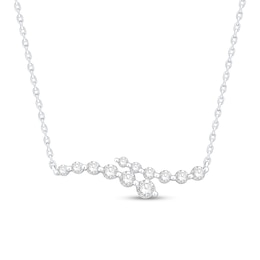Shooting Star 0.50 CT. T.W. Journey Certified Lab-Grown Diamond Bypass Necklace in 10K White Gold (F/VS2)