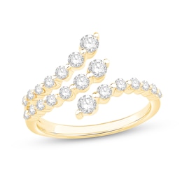 Shooting Star 0.70 CT. T.W. Certified Lab-Grown Diamond Split Bypass Ring in 10K Gold (F/VS2)