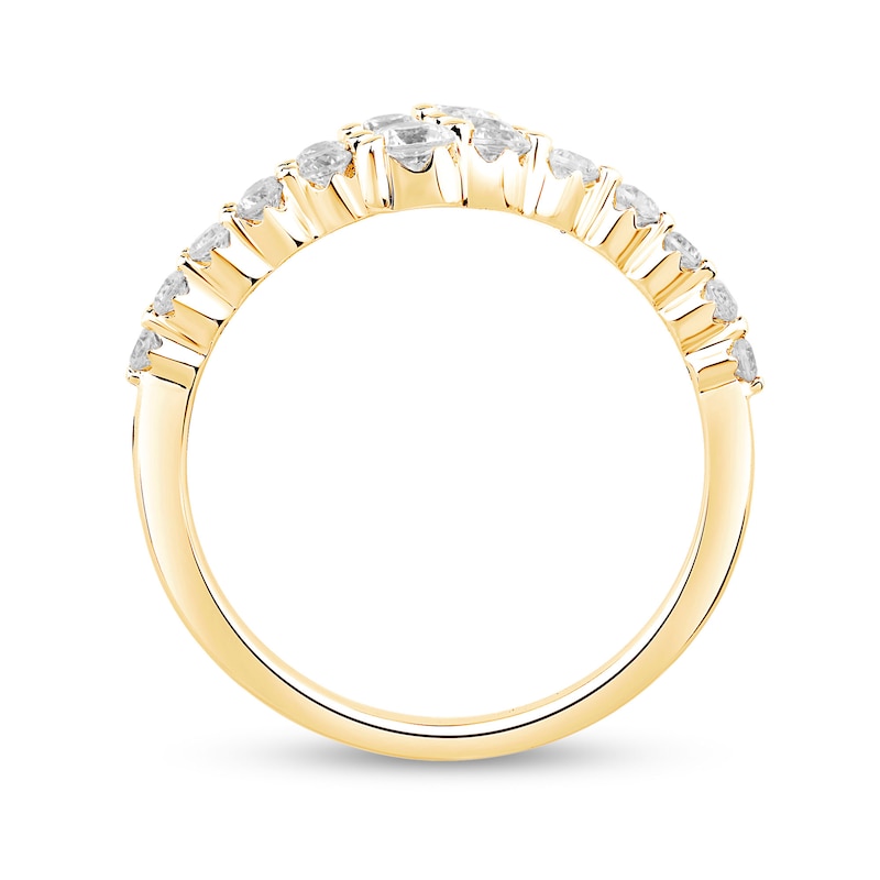 Main Image 3 of Shooting Star 0.70 CT. T.W. Certified Lab-Grown Diamond Split Bypass Ring in 10K Gold (F/VS2)