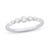 Thumbnail Image 1 of Shooting Star 0.30 CT. T.W. Certified Lab-Grown Diamond Five Stone Band in 10K White Gold (F/VS2)