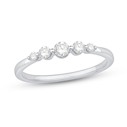 Shooting Star 0.30 CT. T.W. Certified Lab-Grown Diamond Five Stone Band in 10K White Gold (F/VS2)