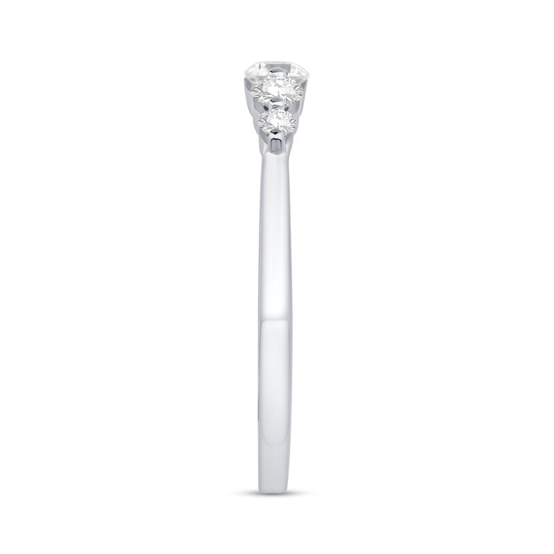 Main Image 3 of Shooting Star 0.30 CT. T.W. Certified Lab-Grown Diamond Five Stone Band in 10K White Gold (F/VS2)