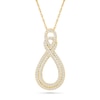 0.29 CT. T.W. Diamond Double Infinity Pendant in 10K Gold