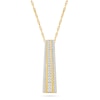 Thumbnail Image 1 of 0.23 CT. T.W. Diamond Alternating Multi-Row Bar Drop Pendant in 10K Gold