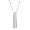 Thumbnail Image 1 of 0.23 CT. T.W. Diamond Alternating Multi-Row Bar Drop Pendant in 10K White Gold