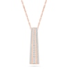 Thumbnail Image 1 of 0.23 CT. T.W. Diamond Alternating Multi-Row Bar Drop Pendant in 10K Rose Gold