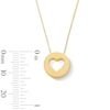 Thumbnail Image 3 of Satin Heart Cutout Disc Pendant in 10K Gold