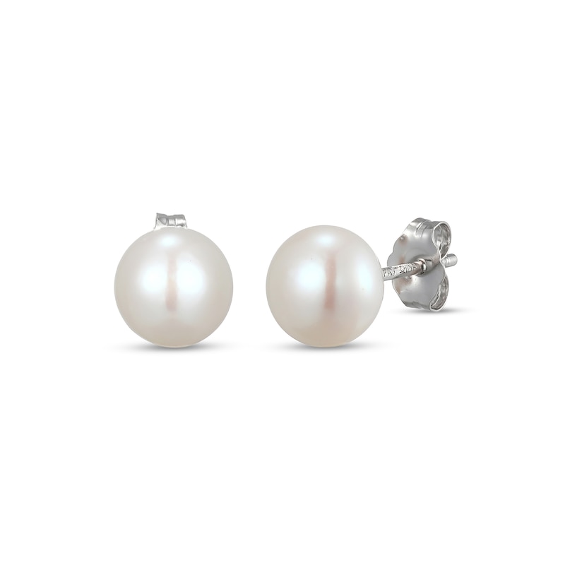 Main Image 2 of 8.0-8.5mm Multi-Colour Freshwater Cultured Pearl Three Pair Stud Earrings Set in Sterling Silver