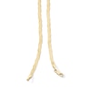 Thumbnail Image 3 of 3.2mm Braided Herringbone Necklace in Hollow 14K Gold - 16"