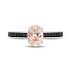Thumbnail Image 4 of Enchanted Disney Villains Maleficent Oval Morganite and 0.18 CT. T.W. Black Diamond Engagement Ring in 14K Two-Tone Gold