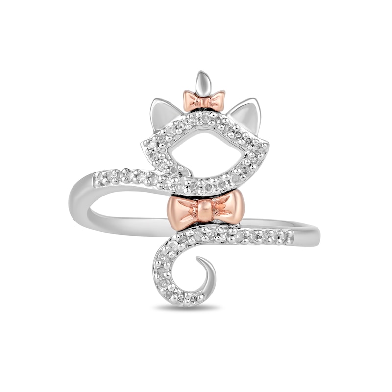 Disney Treasures The Aristocats 0.085 CT. T.W. Diamond Ring in Sterling Silver and 10K Rose Gold