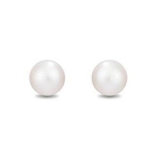Enchanted Disney Ariel Diamond Seashell Pendant and Freshwater Cultured Pearl Earrings Set in Sterling Silver - 19"
