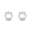 Disney Treasures The Aristocats 0.085 CT. T.W. Diamond Outline Stud Earrings in Sterling Silver and 10K Rose Gold