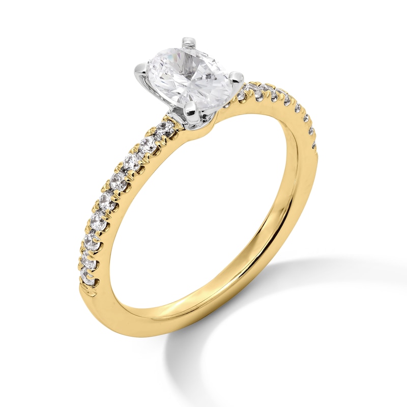 Main Image 3 of 1.00 CT. T.W. Oval Certified Lab-Grown Diamond Engagement Ring in 14K Gold (F/VS2)