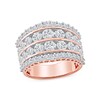 Thumbnail Image 1 of 3.00 CT. T.W. Diamond Four-Row Anniversary Band in 10K Rose Gold