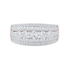 Thumbnail Image 3 of 1.00 CT. T.W. Diamond Graduated Multi-Row Anniversary Band in 14K Rose Gold