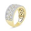 Thumbnail Image 2 of 1.50 CT. T.W. Diamond Lattice Multi-Row Anniversary Band in 14K Gold