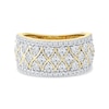 Thumbnail Image 3 of 1.50 CT. T.W. Diamond Lattice Multi-Row Anniversary Band in 14K Gold