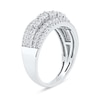 Thumbnail Image 2 of 1.00 CT. T.W. Diamond Graduated Multi-Row Anniversary Band in 14K White Gold