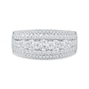 Thumbnail Image 3 of 1.00 CT. T.W. Diamond Graduated Multi-Row Anniversary Band in 14K White Gold