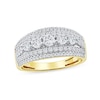 Thumbnail Image 1 of 1.00 CT. T.W. Diamond Graduated Multi-Row Anniversary Band in 14K Gold