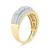 Thumbnail Image 2 of 1.00 CT. T.W. Diamond Graduated Multi-Row Anniversary Band in 14K Gold