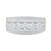 Thumbnail Image 3 of 1.00 CT. T.W. Diamond Graduated Multi-Row Anniversary Band in 14K Gold