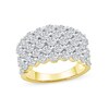 Thumbnail Image 1 of 3.00 CT. T.W. Diamond Multi-Row Scallop Edge Anniversary Band in 10K Gold