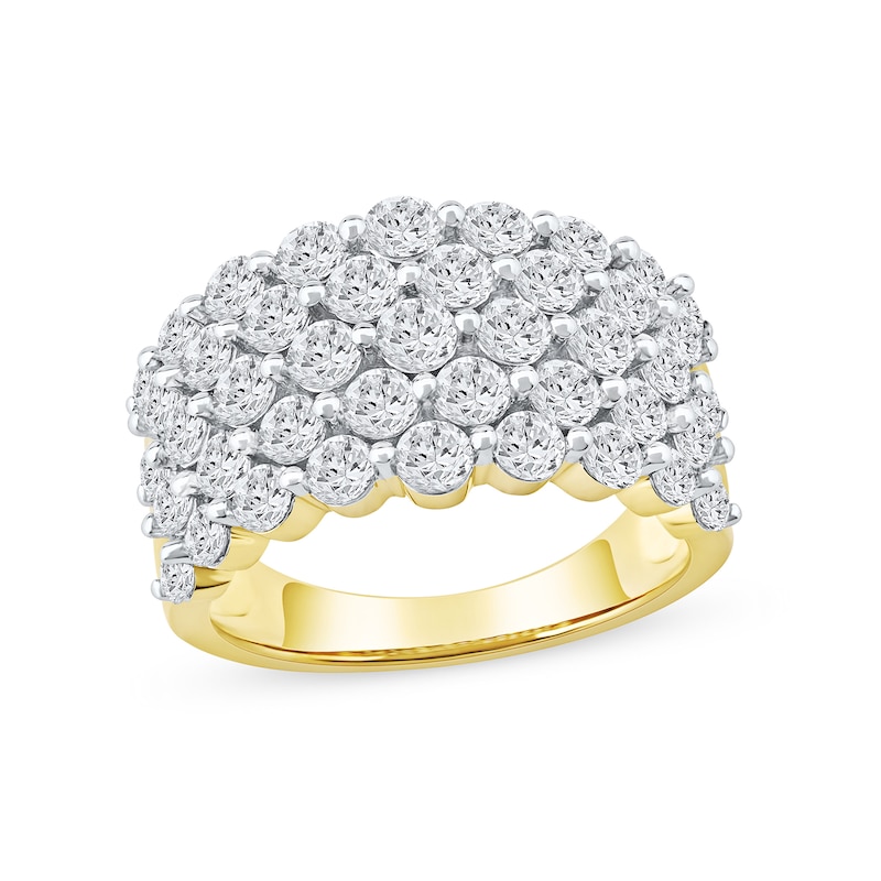 3.00 CT. T.W. Diamond Multi-Row Scallop Edge Anniversary Band in 10K Gold