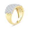 Thumbnail Image 2 of 3.00 CT. T.W. Diamond Multi-Row Scallop Edge Anniversary Band in 10K Gold