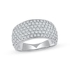 Thumbnail Image 1 of 1.50 CT. T.W. Diamond Cluster Multi-Row Anniversary Band in 10K White Gold