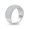Thumbnail Image 2 of 1.50 CT. T.W. Diamond Cluster Multi-Row Anniversary Band in 10K White Gold