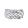Thumbnail Image 3 of 1.50 CT. T.W. Diamond Cluster Multi-Row Anniversary Band in 10K White Gold