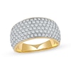 Thumbnail Image 1 of 1.50 CT. T.W. Diamond Cluster Multi-Row Anniversary Band in 10K Gold