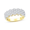 Thumbnail Image 1 of 2.00 CT. T.W. Diamond Triple Row Scallop Edge Anniversary Band in 10K Gold