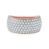 Thumbnail Image 3 of 1.50 CT. T.W. Diamond Cluster Multi-Row Anniversary Band in 10K Rose Gold