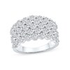 Thumbnail Image 1 of 3.00 CT. T.W. Diamond Multi-Row Scallop Edge Anniversary Band in 10K White Gold