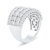 Thumbnail Image 2 of 3.00 CT. T.W. Diamond Four-Row Anniversary Band in 10K White Gold