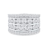 Thumbnail Image 3 of 3.00 CT. T.W. Diamond Four-Row Anniversary Band in 10K White Gold