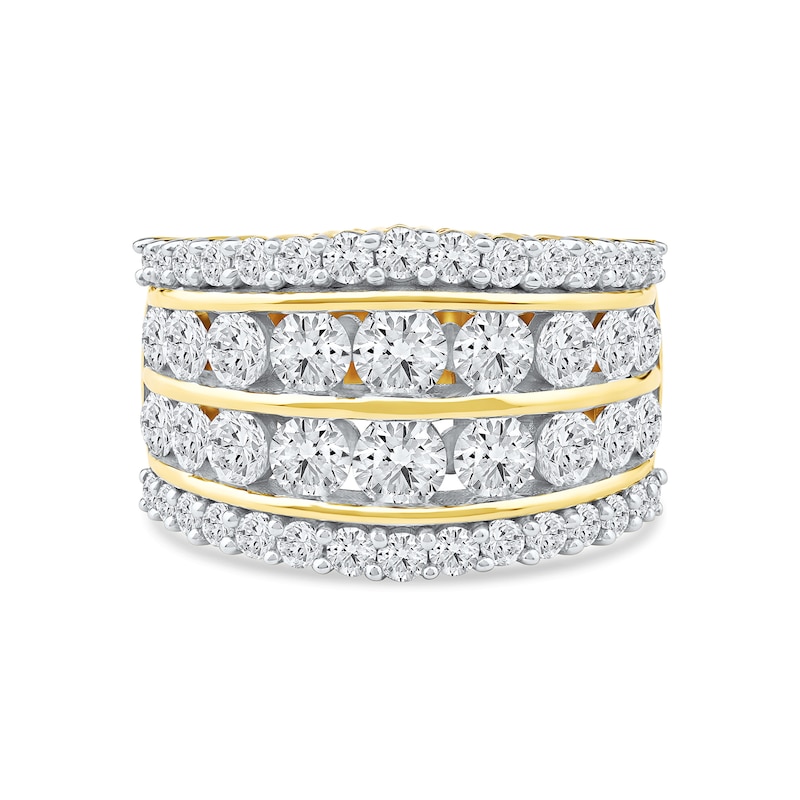 3.00 CT. T.W. Diamond Four-Row Anniversary Band in 10K Gold