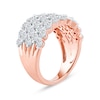 Thumbnail Image 2 of 3.00 CT. T.W. Diamond Multi-Row Scallop Edge Anniversary Band in 10K Rose Gold