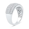 Thumbnail Image 2 of 1.00 CT. T.W. Diamond Triple Row Vintage-Style Anniversary Band in 10K White Gold