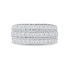 Thumbnail Image 3 of 1.00 CT. T.W. Diamond Triple Row Vintage-Style Anniversary Band in 10K White Gold
