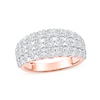Thumbnail Image 1 of 2.00 CT. T.W. Diamond Triple Row "X" Prong Anniversary Band in 10K Rose Gold