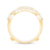 Thumbnail Image 2 of 0.69 CT. T.W. Diamond Double Row Scallop Edge Solitaire Enhancer in 14K Gold