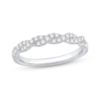0.25 CT. T.W. Diamond Twist Band in 10K White Gold