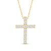 Thumbnail Image 1 of 0.45 CT. T.W. Certified Lab-Grown Diamond Cross Pendant in 10K Gold (H/SI2)
