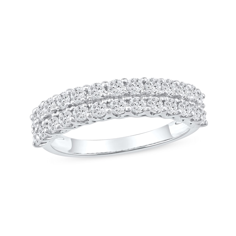 1.00 CT. T.W. Diamond Double Row Anniversary Band in 10K Gold