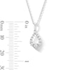 Thumbnail Image 4 of 0.20 CT. T.W. Milestones Diamond Graduated Teardrop Pendant in Sterling Silver
