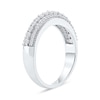 Thumbnail Image 2 of 0.50 CT. T.W. Diamond Triple Row Vintage-Style Anniversary Band in 10K White Gold
